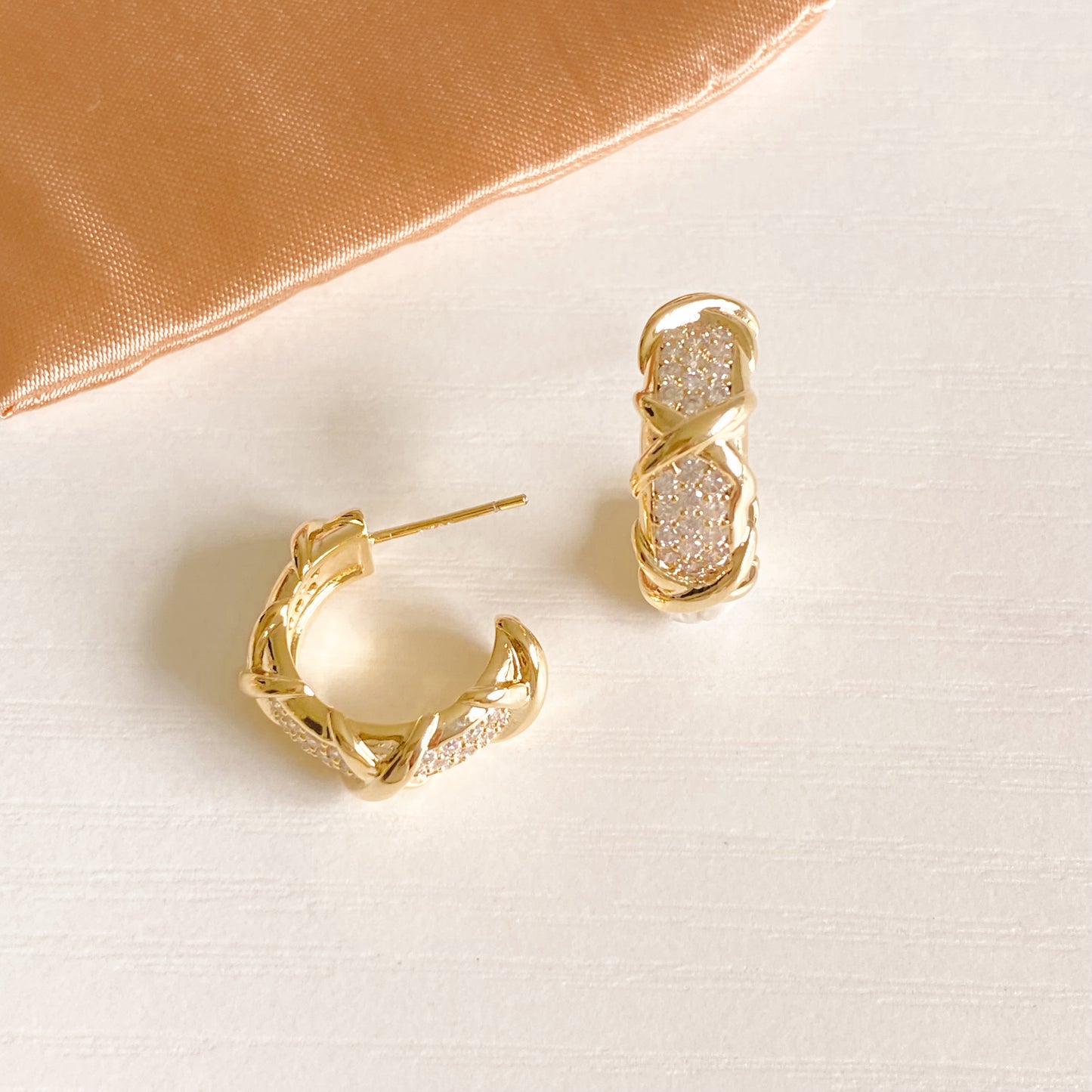 Golden Cross Hoops