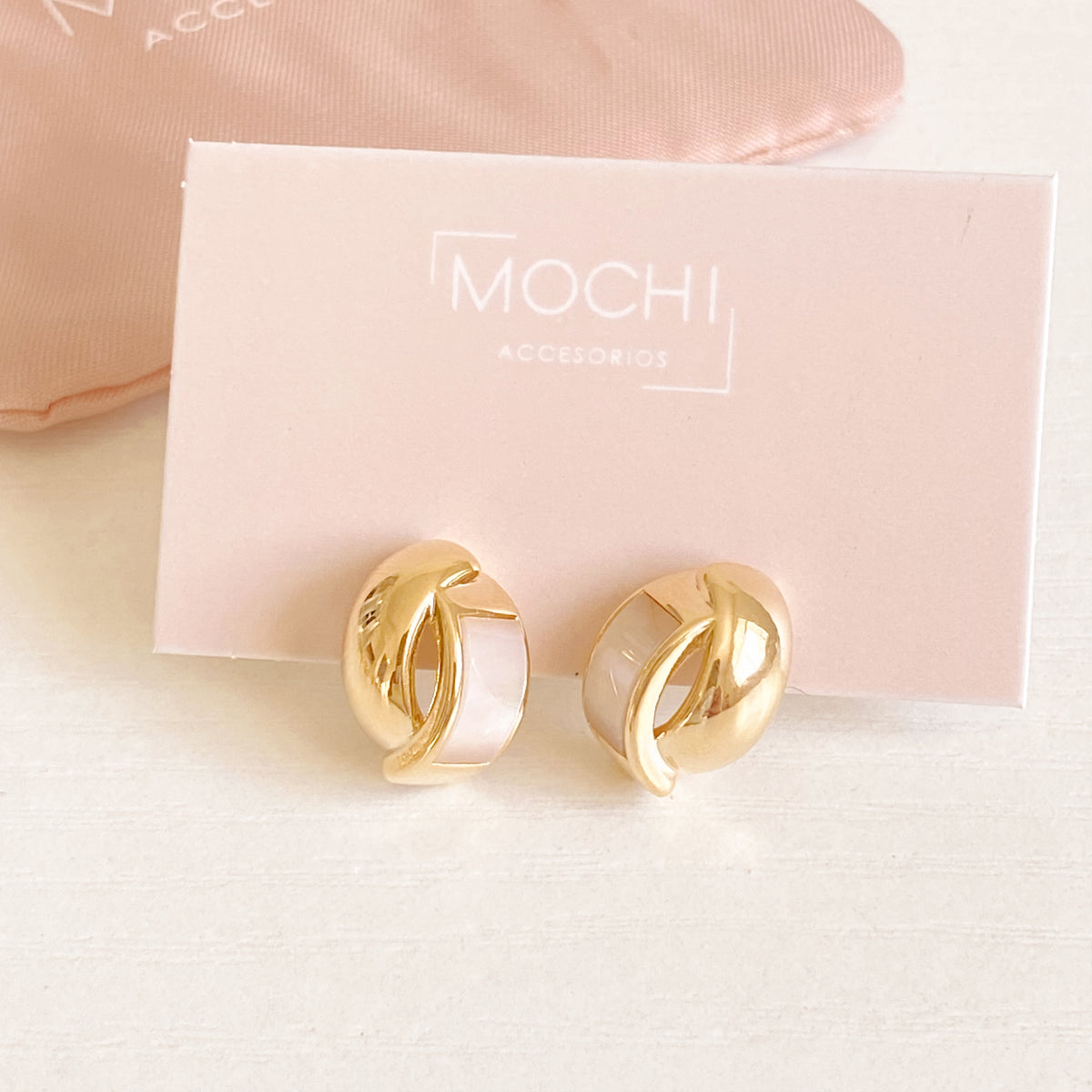 Mother-of-Pearl Twist Studs