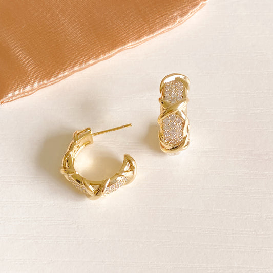 Golden Cross Hoops