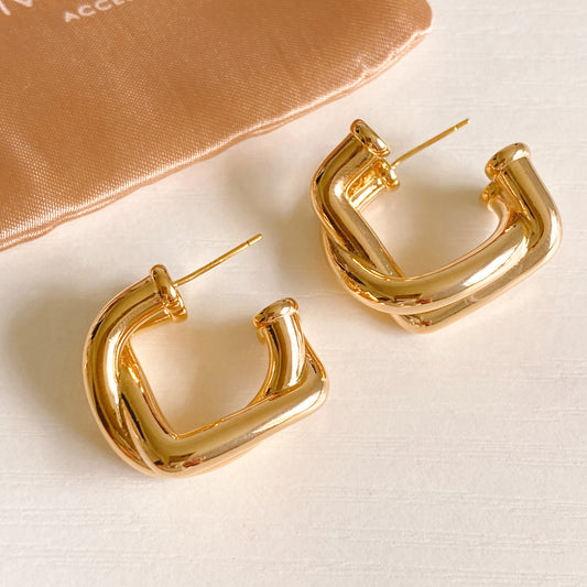 Bold Square Hoops