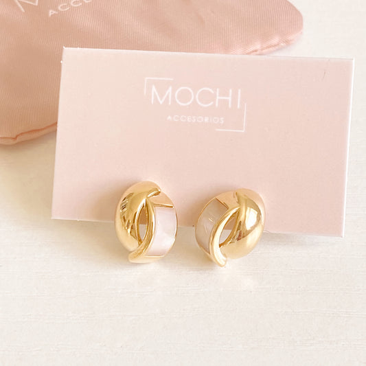 Mother-of-Pearl Twist Studs