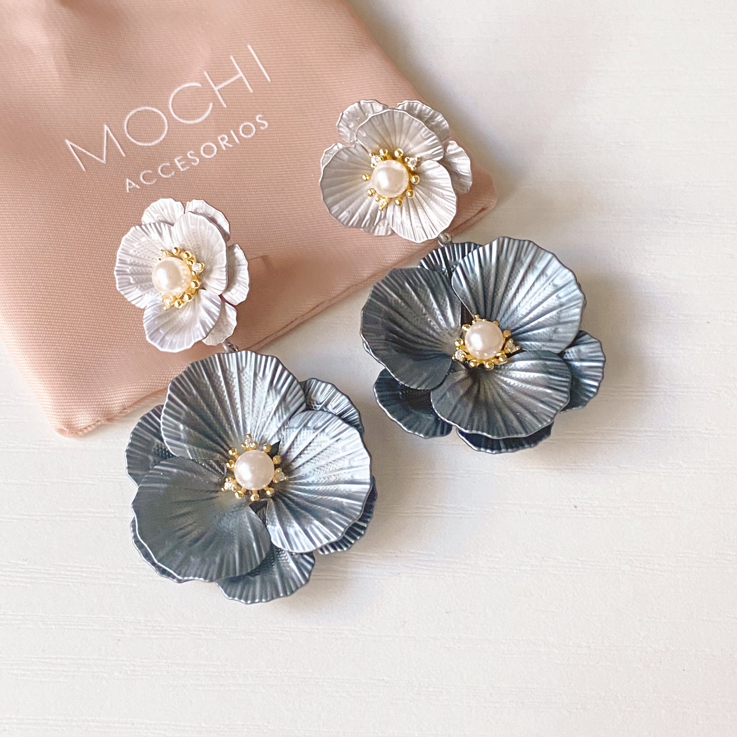 Pearl Blossom Flower Earrings